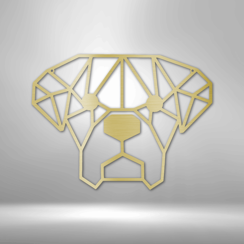 Geometric Dog - Steel Sign- Metal Wall Art - Dog Metal Sign Home Decor