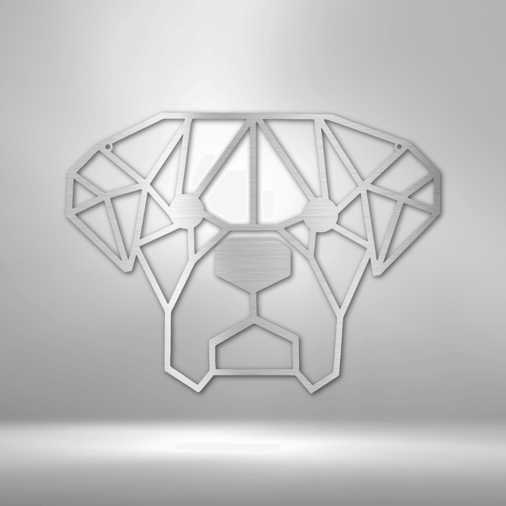 Geometric Dog - Steel Sign- Metal Wall Art - Dog Metal Sign Home Decor