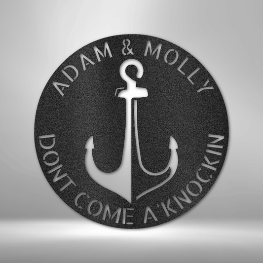 Anchor Custom Metal Wall Anchor Family Name Sign