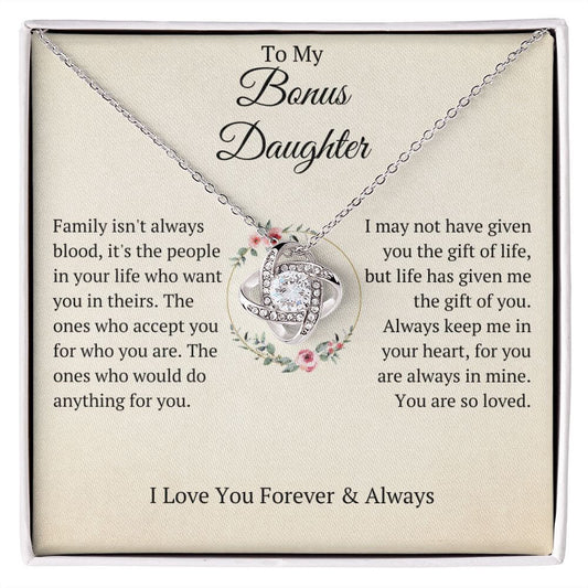 To My Bonus Daughter From Stepmom Or Stepdad, Stepdaughter Gift From Stepfather Or Stepmother