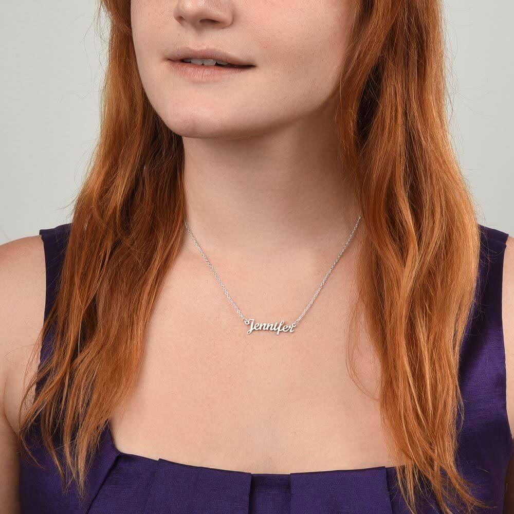 To My Daughter Name Necklace, Custom Name Necklace Gift To Daughter Love Dad