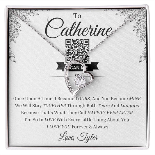 Personalized To (Name) Love (Your Name) - I Found My Happy Ever After - Forever Love Heart Necklace